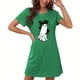 thumbnail image 4 of Camisón corto de talla grande para mujer, camisón de manga corta con estampado de pecho a la moda, camisón para mujer, 4 of 5