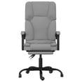thumbnail image 3 of vidaXL Massage Chair Swivel Desk Office Chair with Adjustable Footrest Fabric, 3 of 18