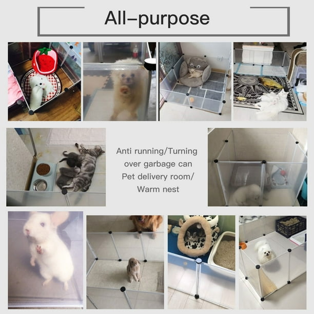 Pet Playpen Dog Exercise Pen Large Portable Dog Fence with Door 12