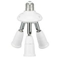 thumbnail image 1 of Adaptador divisor de enchufe de luz E26 E27, ajustable 360 grados, flexible 180 grados, 3 en 1, 85-265 V, 1 of 14