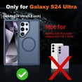 thumbnail image 5 of for Samsung Galaxy S24 Ultra Case with Glass Screen Protector, Camara Lens Protector, Compatible with Magsafe, Militaty Grade Hard Protective Cover for Galaxy S24 Ultra, 6.8 inch, Blue, 5 of 7