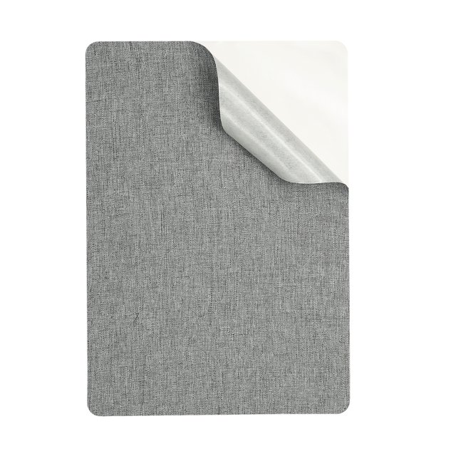 Parches de reparación de lino Uxcell de 8x11 pulgadas, parche de tela autoadhesivo para sofás, bolsas de mano, muebles, asientos de coche, ropa, tiendas, gris claro