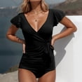 thumbnail image 2 of Women's Sexy Solid Color Plus Size Bikini Swimsuit Perfect For Beach, 2 of 4