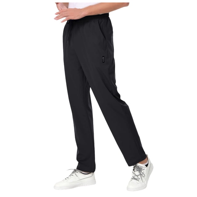 toraway Cargo Pants for Men Slim Fit Work Mens Ice Silk Quick Drying High Spring Outdoor Sweatpants Drawstring Stretch Pants L