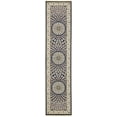 thumbnail image 2 of Unique Loom Narenj Medallion Pattern Area Rug 3' x 13' Runner Navy Blue/Tan, 2 of 10