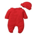 thumbnail image 3 of Infant Girls Footed Pajamas + Matching Hat, 3 of 5
