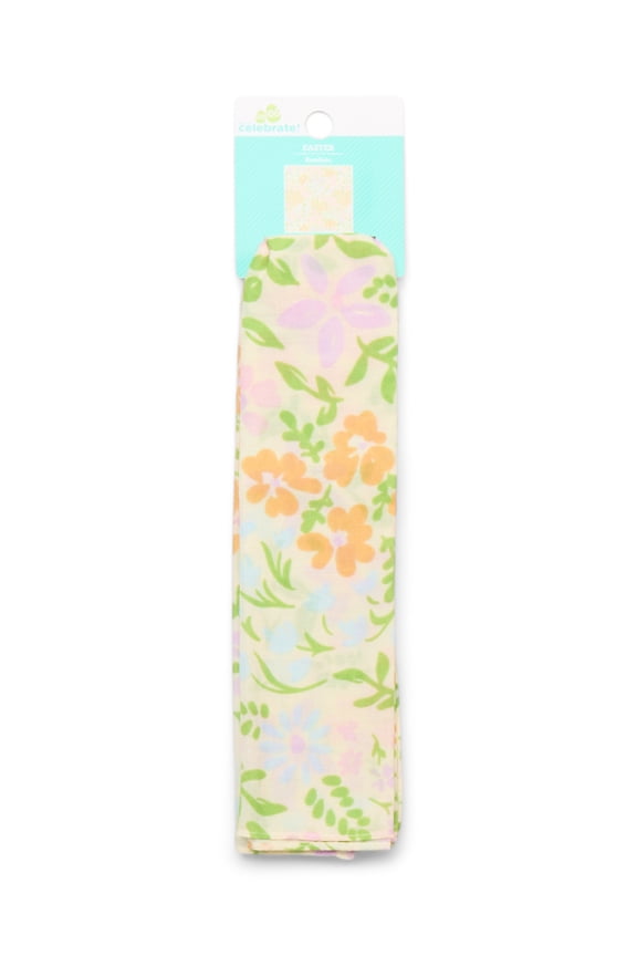 Easter Women's Cotton Floral Print Bandana from Way to Celebrate, One Size, Pink/Purple