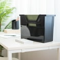 IRIS USA, Medium Desktop File Box, Black, Set of 5