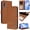 Brown, variant on Flip Case for Samsung Galaxy A7 2018 RFID Blocking Magnetic Clasp Wallet Case with 3 Card Slots and Kickstand Function
