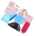 thumbnail image 1 of Copa menstrual de silicona para mujer, copa de limpieza plegable, disco menstrual, reutilizable, portátil, a prueba de fugas, color azul, talla S, 20 ml, 1 of 12