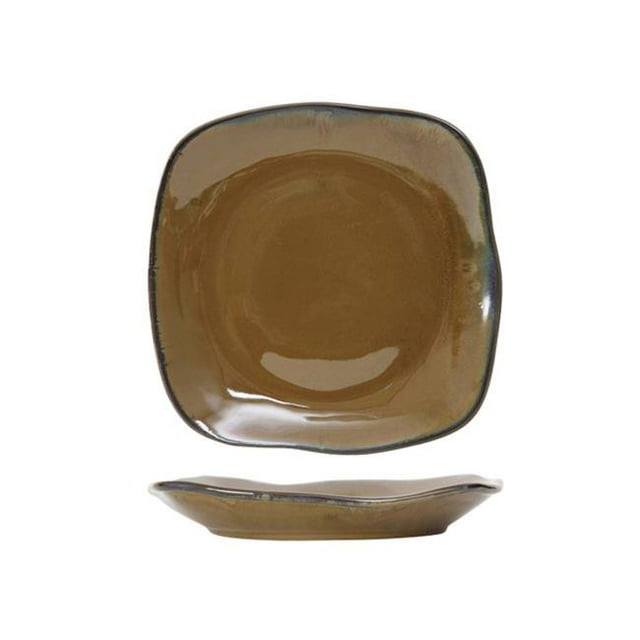 Tuxton GAJ-503 Vitrified China Square Pasta Plate Mojave - 21 oz - 1 Dozen