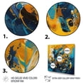 thumbnail image 3 of DESIGN ART Designart "Blue And Yellow Fluid Stone Iv" Abstract Marble Wall Art Prints 30 in. wide x 30 in. high, 3 of 5