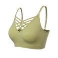 thumbnail image 3 of MixMatchy Women's Front Triple Crisscross Seamless Removable Pad Bralette, 3 of 5