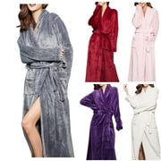 Ruziyoog Night Dresses for Women Sleep Womens Sexy Pajamas Adult Home Wear Flannel Nightgown Long Coral Velvet Bathrobe