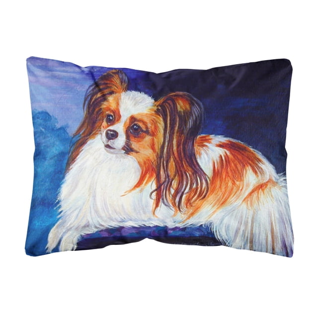 "Caroline's Treasures 7127PW1216 Papillon Almohada decorativa de tela de lona, grande, multicolor" Caroline's Treasures 7127PW1216