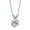 Platinum-Plated Sterling Silver, variant on Round Solitaire Cubic Zirconia Necklace 3 TCW in 14k Gold or Platinum Plated .925 Sterling Silver 18" Length