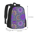thumbnail image 3 of PUREYAH Lightweight Travel Backpack, Simple Modern Islamic Mandala Turkish Floral Hiking Backpack School Bag with Laptop Compartment for Women Men, 3 of 6