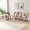 Natural Walnut, variant on Upholstered folding chair, space saving, easy to carry, 4PCS, Walnut shelf+Beige cushion,Dining room