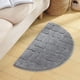 thumbnail image 5 of 1 felpudo, alfombrilla suave, semicircular, en forma de media luna, felpa, antideslizante, superabsorbente, felpudo de microfibra para el hogar, baño, dormitorio camello WD.WDQZL Producto electrónico, 5 of 5
