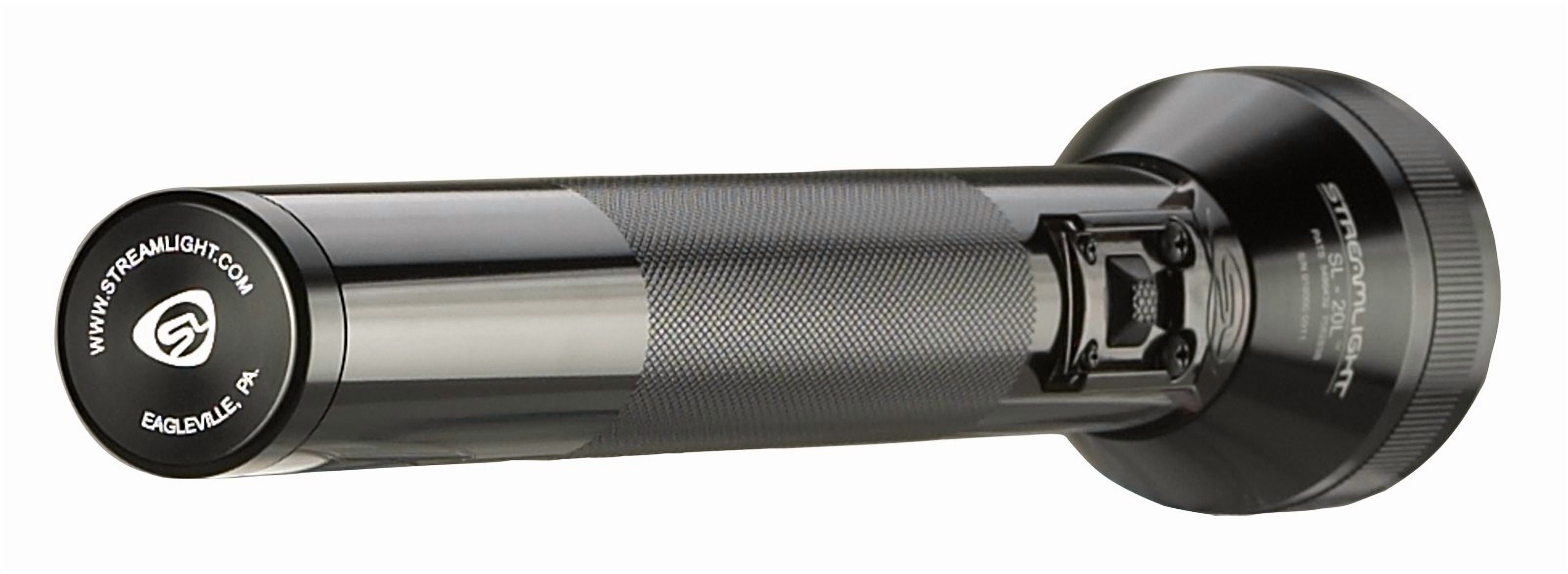 Streamlight 20703 SL-20L 450-Lumen Full Size Rechargeable LED Flashlight with 120-Volt AC/12-Volt DC Smart Charger, 2 Sleeves, Black CA3