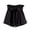 Black, variant on Sngxgn Womens Shorts Cotton High Elastic Waist Pleated Ruffle Shorts Beach Flowy Casual Shorts(Black,XL)
