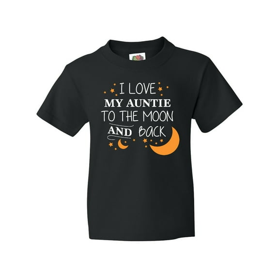 Inktastic I Love My Auntie to the Moon and Back Youth T-Shirt