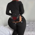 thumbnail image 4 of SMihono Pantalon en Lin pour Femmes Mode Grande Taille Décontracté Ample Imprimé Bouton-Pression Combinaison Large pour Femmes, jusqu'à 65 % de Réduction!, 4 of 7