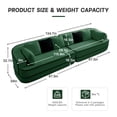 thumbnail image 2 of 135" Modular Sectional Boneless Sofa Couches, 4 Seater Comfy Teddy Fabric Cloud Couch, 29'' Deep Seat, No Assembly Required, for Living Room, Bedroom, Apartment, Green, 2 of 9