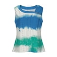 thumbnail image 5 of BRGZLK Tank Tops For Women Irregular Neck Fashion Striped Solid Color Casual Summer Sleeveless Loose Fit Dressy Work T-Shirt, 5 of 6