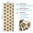 thumbnail image 2 of White Sunflower Pattern Hot Yoga Mat Towel Non Slip for Hot Yoga - Quick-Drying Yoga Mat Cover with 4 Corner Pockets with Travel Bag - Hot Yoga Towel Non Slip 74"x26", 2 of 6