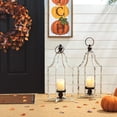 thumbnail image 4 of Glitzhome  Farmhouse Rustic Metal Lanterns Hanging Candle Holder Black S+S, 4 of 5