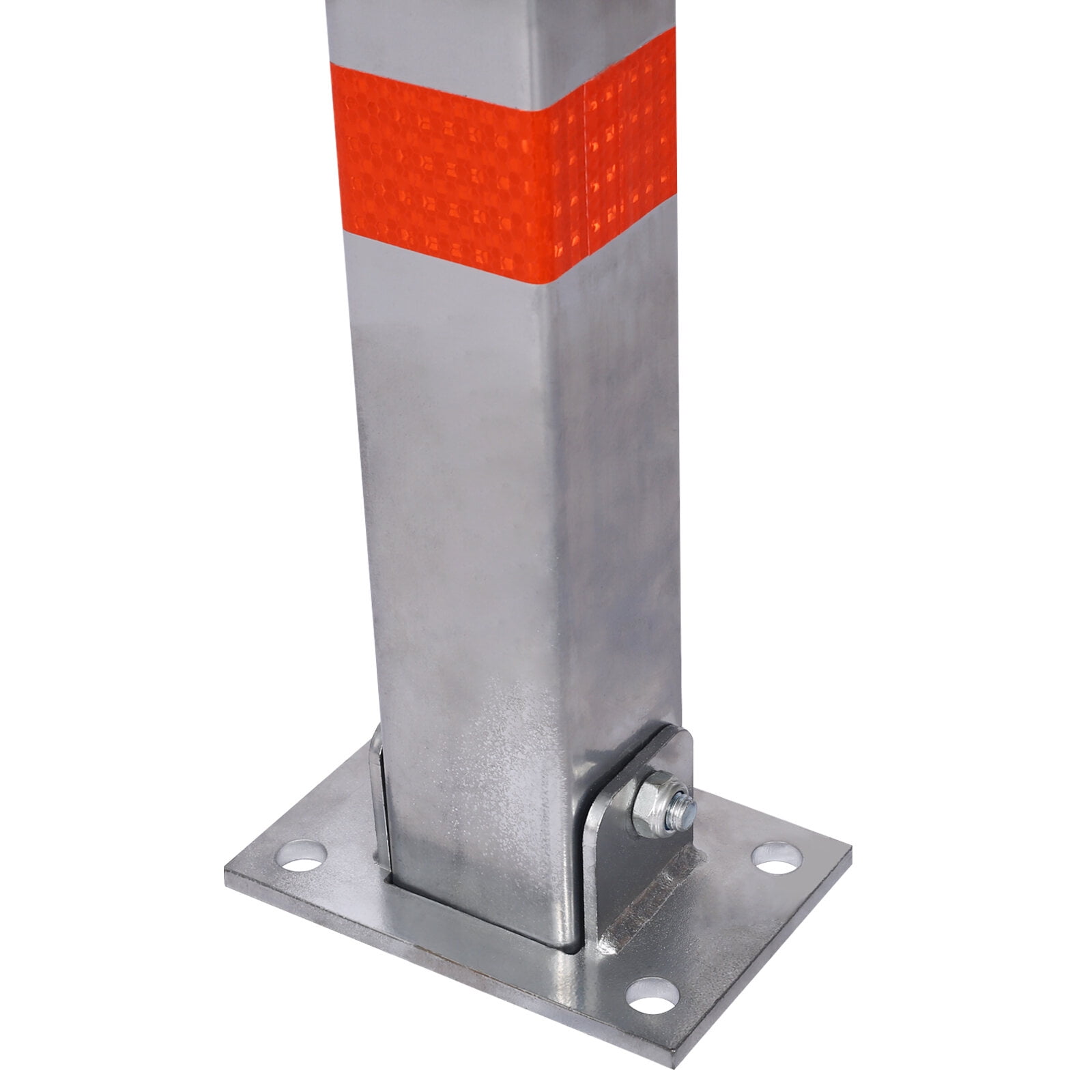, Parking bollard,pole barrier with lock ,car parking protection posts,home garage street decor ,parking barrier Square gray, Gray ,Steel ,