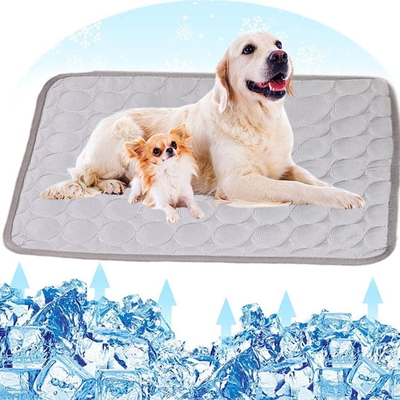 Feledorashia Dog Cooling Mat, Summer Cooling Mat for Dogs Pet Dog Self Cooling Pad, Ice Silk Washable Summer Cool Mat for Cats, Kennels