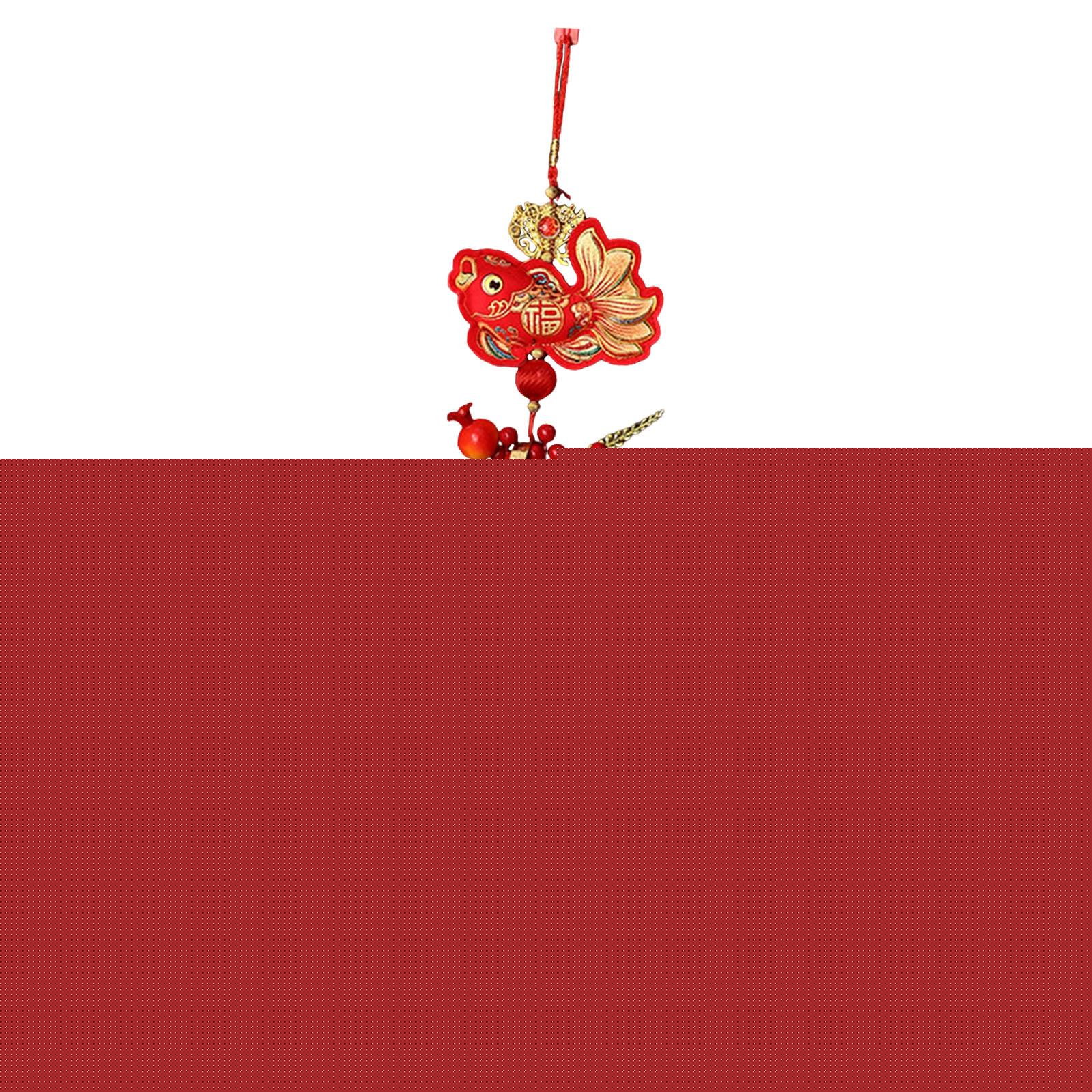 thumbnail image 2 of Adornos de Año Nuevo chino, colgante decorativo rojo tradicional, decoración de caballo estilo F, 2 of 8