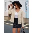 thumbnail image 5 of Womens Knit Cardigan Sweaters Fall Fashion Long Sleeve Open Front Down Casual Jacket Winter Clothes XL, 5 of 9