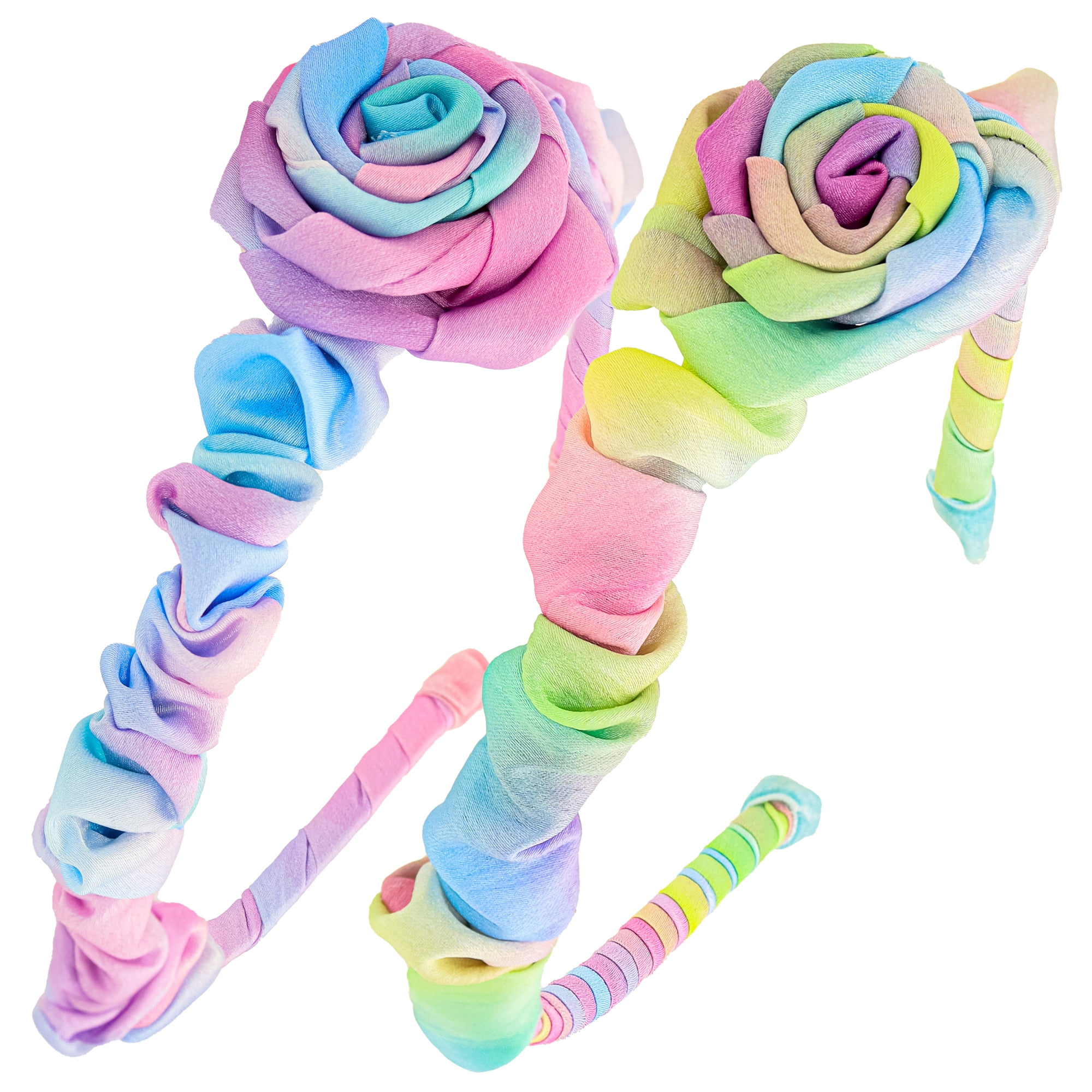 Frog Sac 2 Pcs Tie Dye Rosette Headbands for Girls - Cute Gifts for Girls