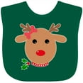 thumbnail image 3 of Inktastic girl reindeer Boys or Girls Baby Bib, 3 of 4