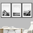 thumbnail image 3 of IDEA4WALL Framed Canvas Print Wall Art Set Black White Snowy Winter Mountain Landscape Nature Photography Modern Art Rustic Scenic for Living Room, Bedroom, Office - 24"x36"x3 Black, 3 of 5