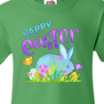 thumbnail image 4 of Inktastic Happy Easter Blue Bunny and Eggs in Grass Youth T-Shirt, 4 of 5