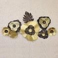 thumbnail image 2 of Handmade 100% Iron Floral Pattern Gold Black 58 x 24 Inches Metal Wall Décor, 2 of 6