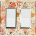 thumbnail image 1 of Metal Light Switch Plate Outlet Cover (Floral Wallpaper FLW001), 1 of 13