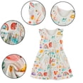 thumbnail image 2 of Qudderr Robe d'Été Sans Manches pour Filles 2-7T Robe Princesse Décontractée Imprimée en Coton pour Tout-Petits Enfants, 2 of 9
