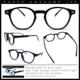 thumbnail image 2 of Classic Urban Hipster Keyhole Plastic Blue Light Filter Screen Glasses [Black], 2 of 8