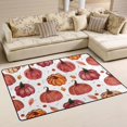 thumbnail image 2 of SKYSONIC 36x24in Watercolor Pumpkins Pink Fall Area Rug, Non-Slip Floor Carpet for Indoor Living Dining Room Bedroom, 2 of 5