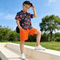 thumbnail image 5 of Dailycode Small Short Sleeve Button Down Shirts Red Bow and Star Casual Shirt 3-10 Years, 5 of 9