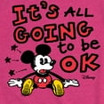 thumbnail image 3 of Disney - Mickey Mouse - It's All Going To Be Ok - Toddler & Youth Girls Short Sleeve Graphic T-Shirt, 3 of 5