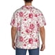 thumbnail image 3 of Fotbe Rose Flowers Camisa Estampada de Manga Corta para Hombre, Casual de Verano, Estilo Playero, Sin Arrugas-X-Large, 3 of 5