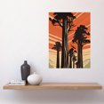 thumbnail image 2 of Sequoia National Forest Large Tree Linocut Poster Large Wall Art Poster Print Thick Paper 18X24 Inch, 2 of 5
