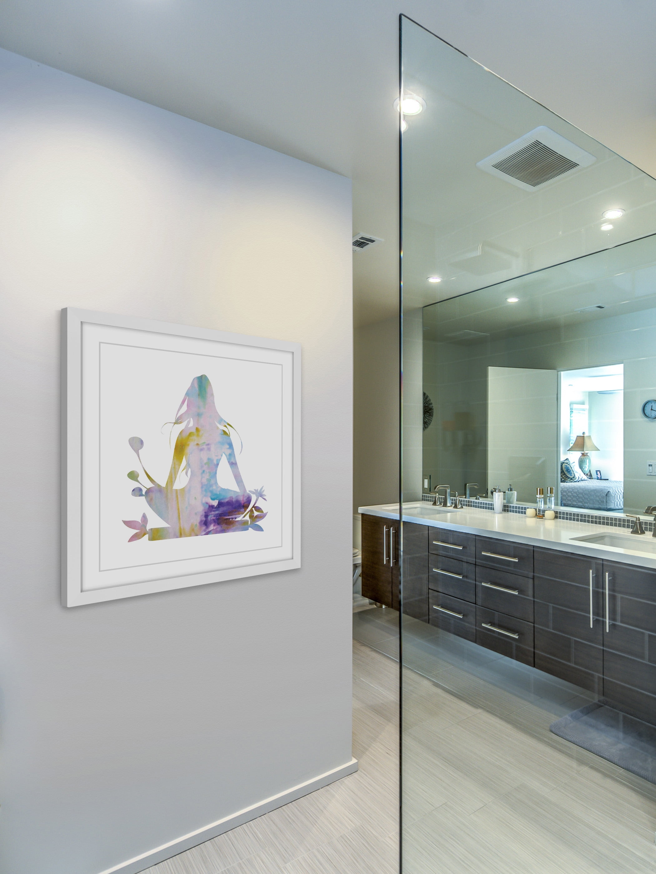 "Floral Meditation" Framed Painting Print