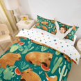 thumbnail image 3 of Erosebridal Jungle Capybara Twin Bedding, Green Western Cactus Duvet Cover Set, 2 Pieces, No Comforter, 3 of 5